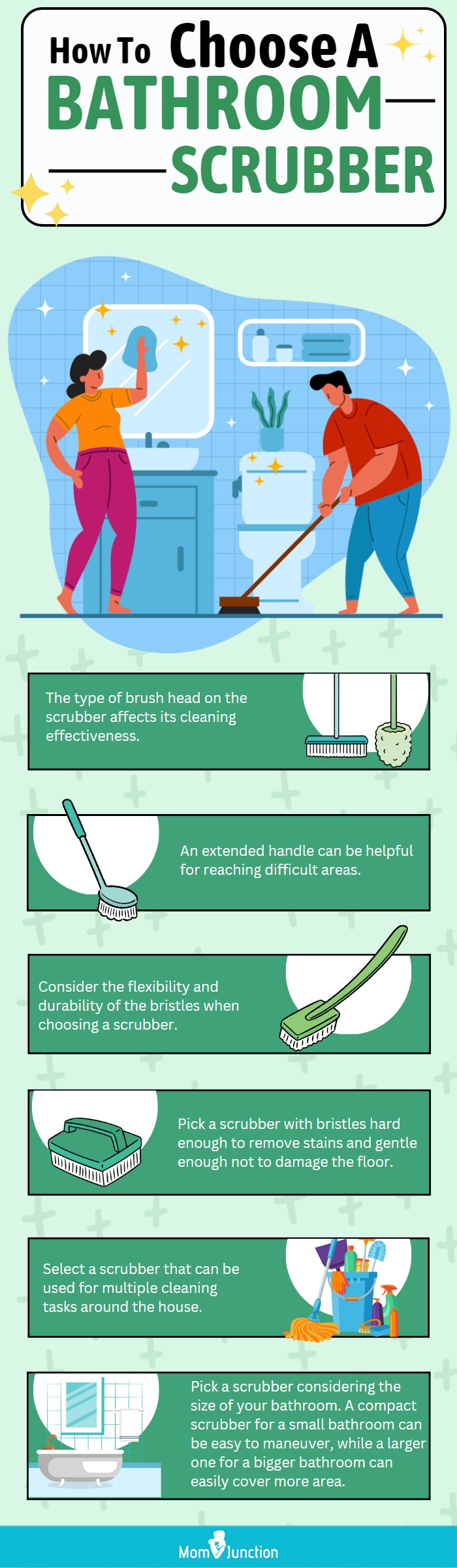 How To Choose A Bathroom Scrubber Row-32 content team (infographic)