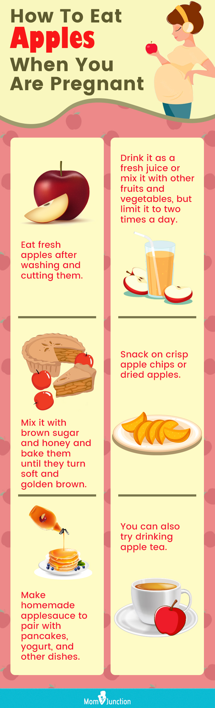 how to eat apples when you are pregnant (infographic)