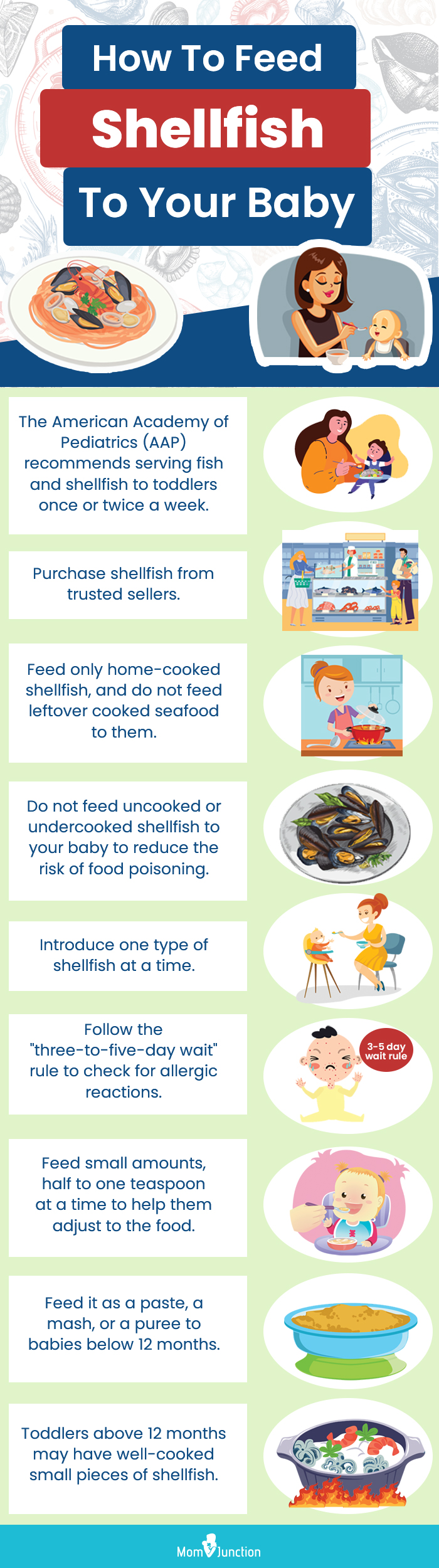 how to feed shellfish to your baby (infographic)