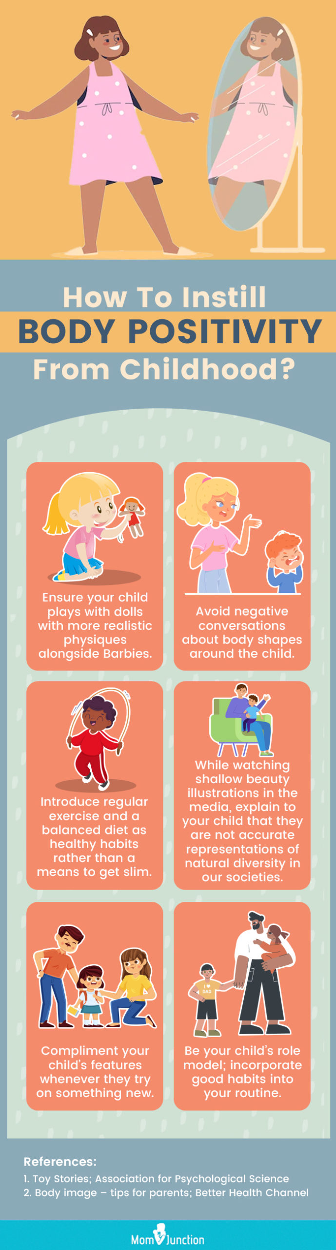 How To Instill Body Positivity Since Childhood (infographic)