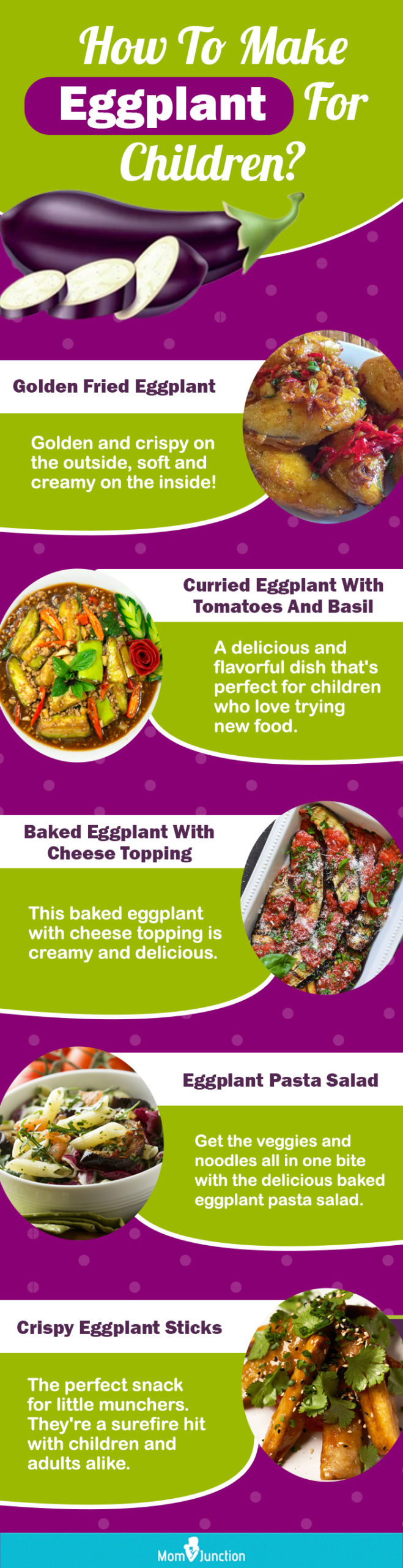 how to make eggplant for children (infographic)