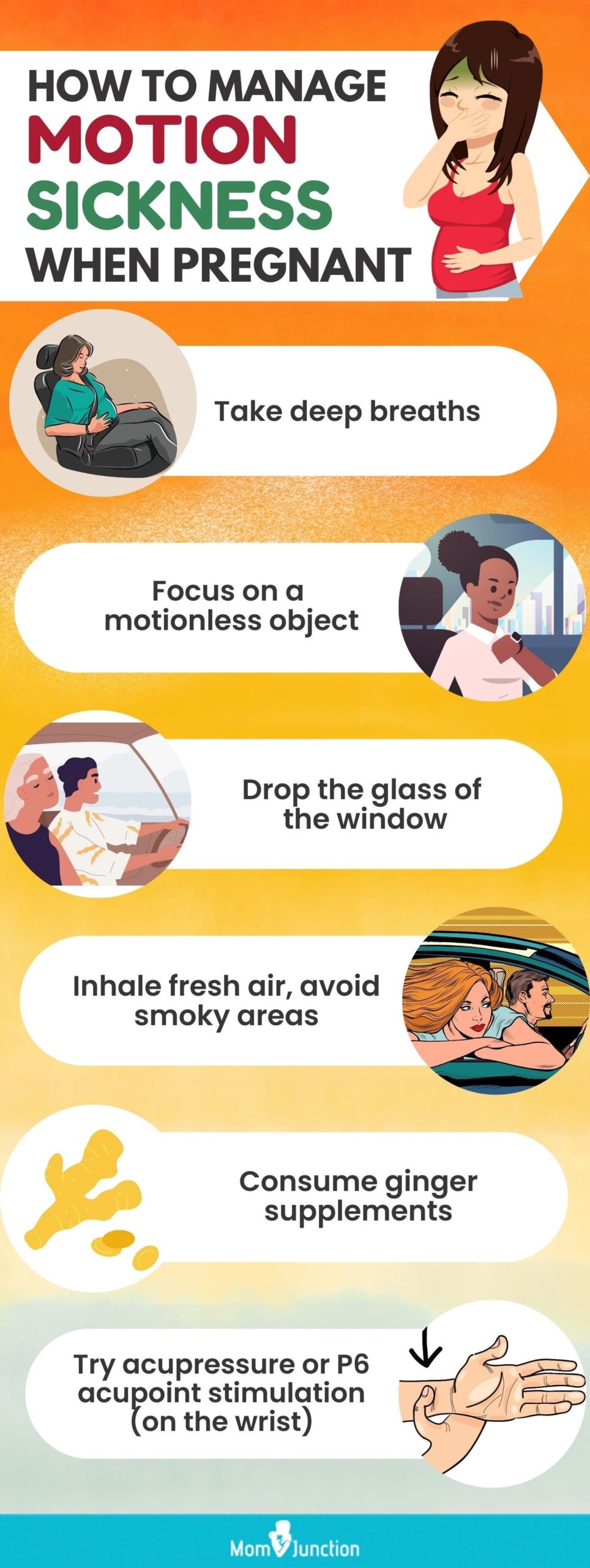 how to manage motion sickness when pregnant [infographic]