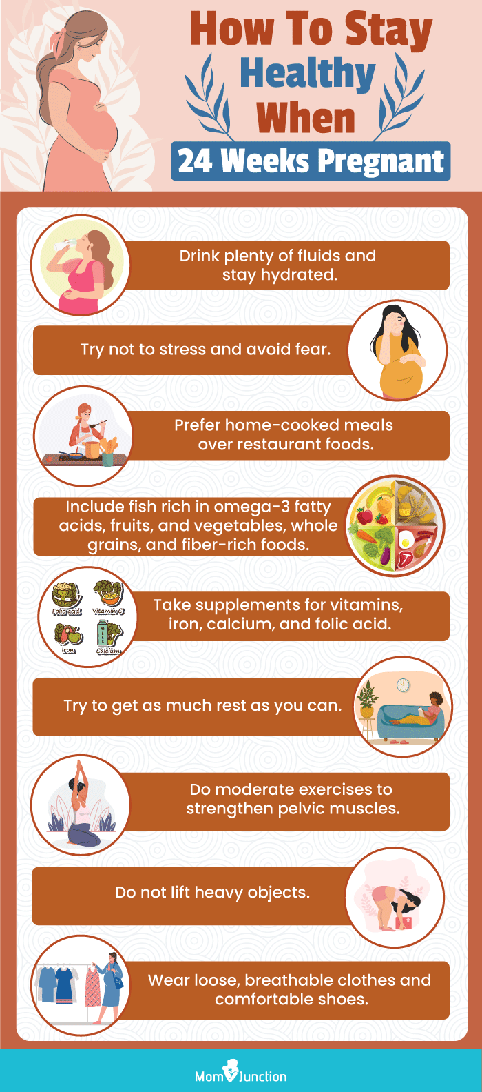 how to stay healthy when 24 weeks pregnant (infographic)
