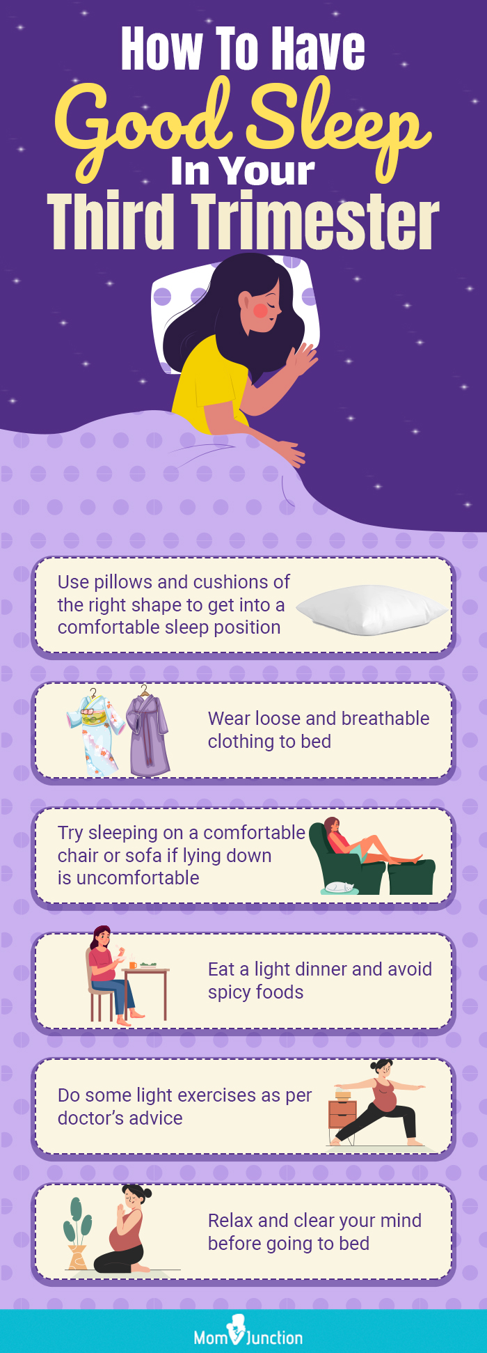 how to have good sleep in your third trimester (infographic)