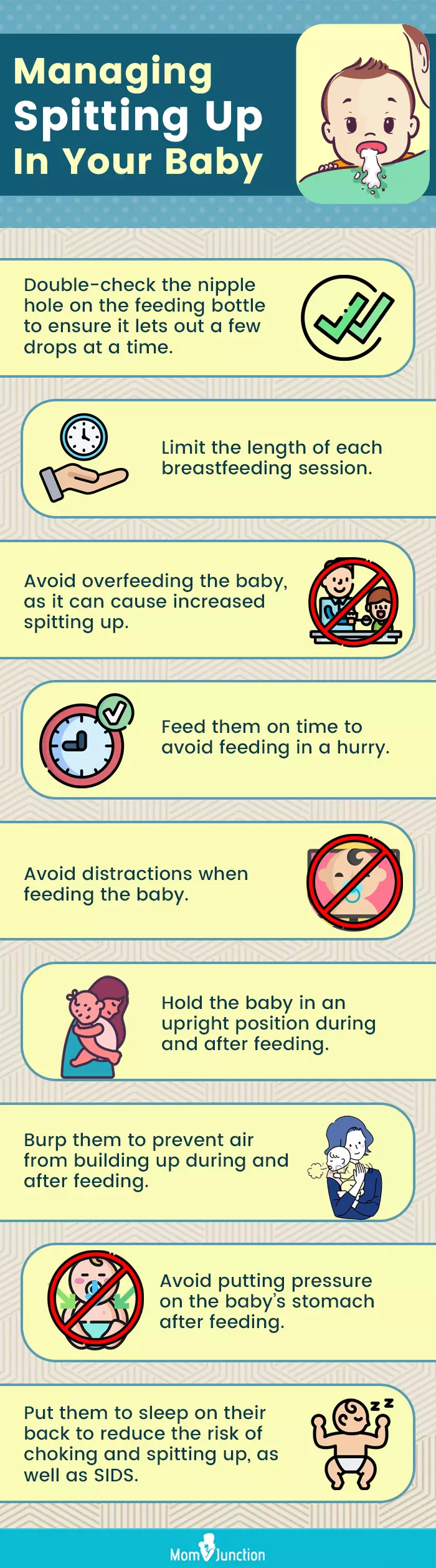 managing spitting up in your baby (infographic)