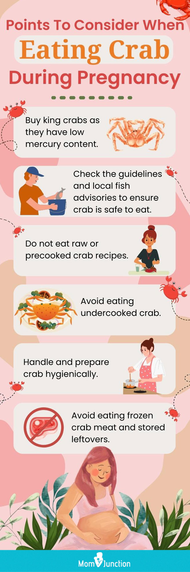 points to consider when eating crab during pregnancy (infographic)