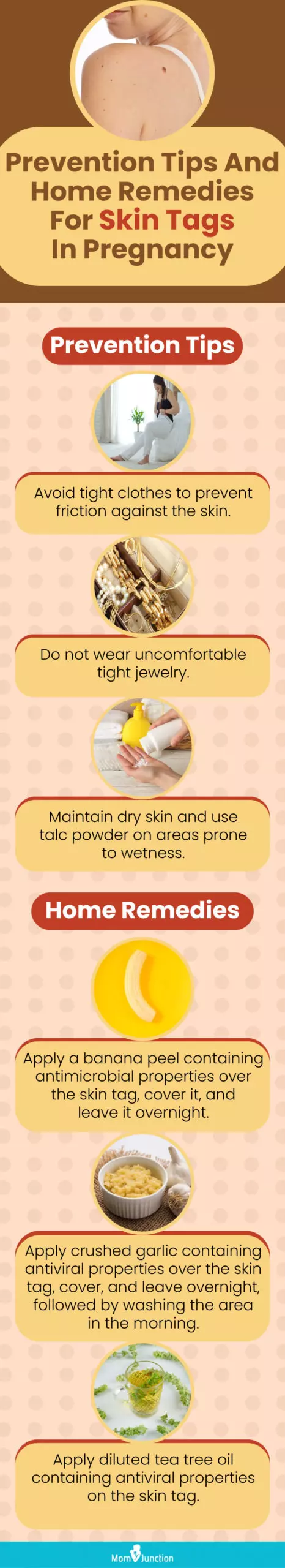 prevention tips and home remedies for skin tags in pregnancy (infographic)