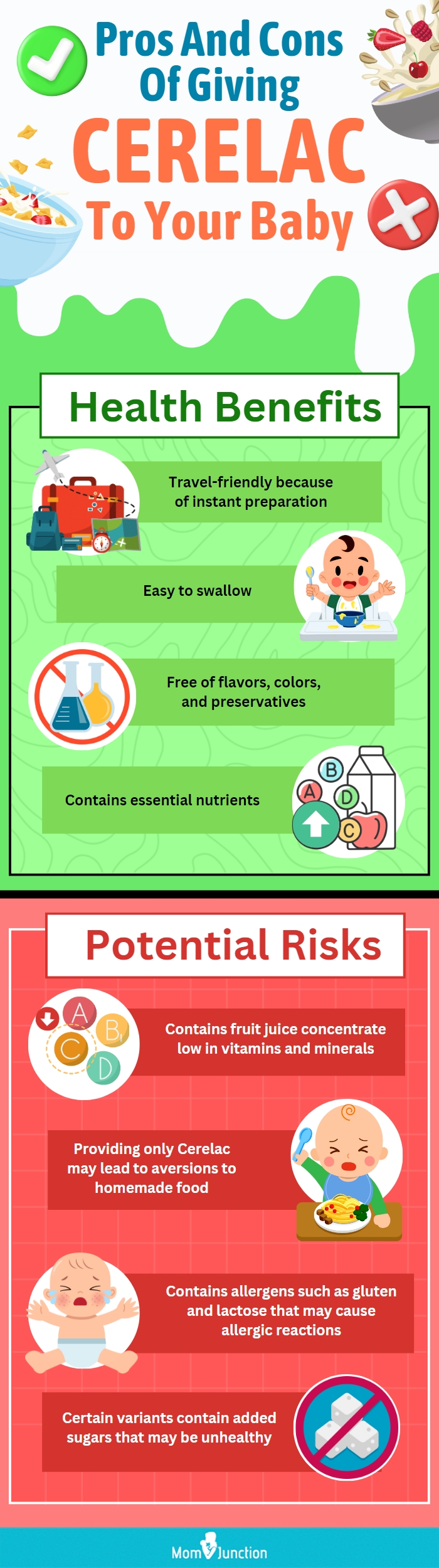 pros and cons of giving cerelac to your baby (infographic)
