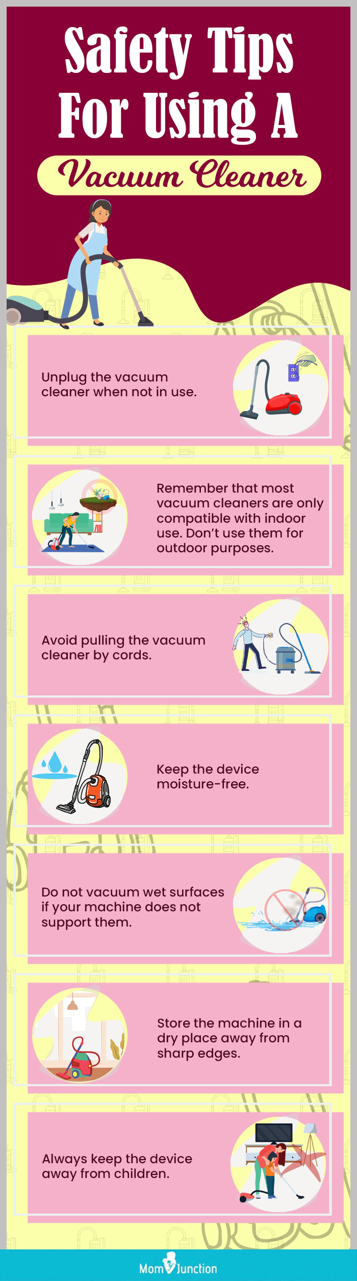 Safety Tips For Using A Vacuum Cleaner (infographic)