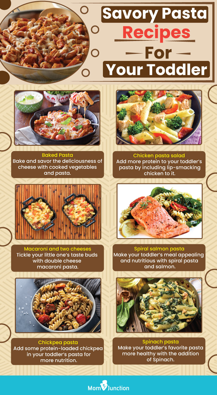 savory pasta recipes for your toddler (infographic)