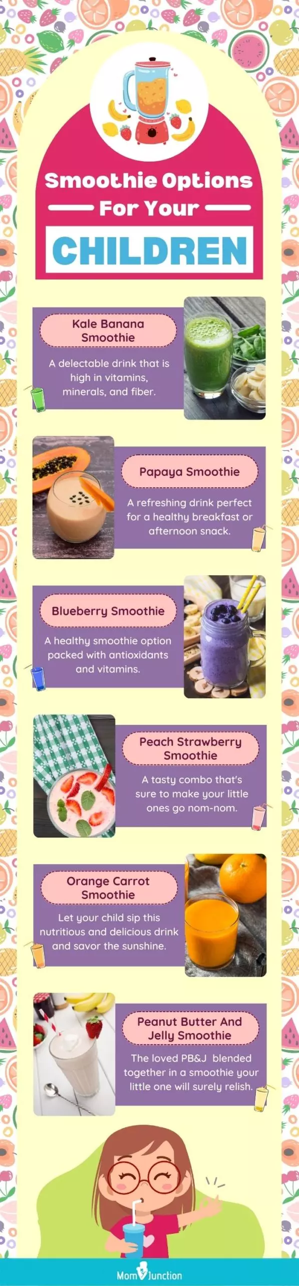 smoothie options for your children (infographic)