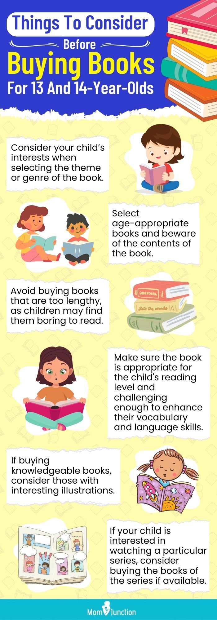 Things To Consider Before Buying Books for 13 And 14-Year-Olds [infographic]