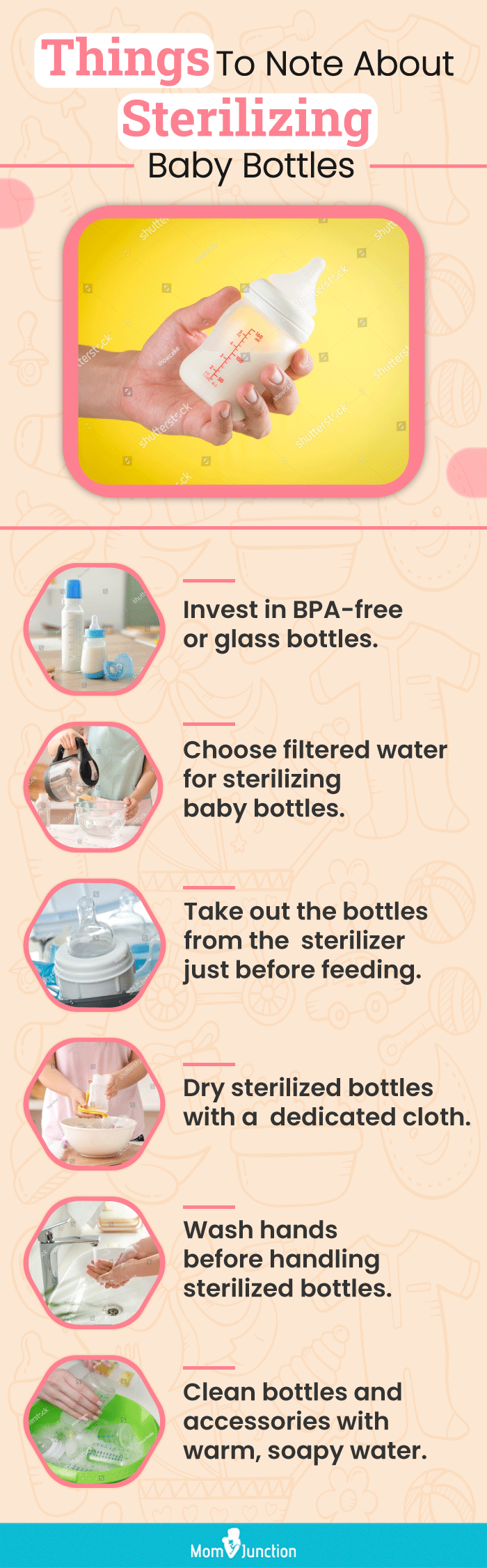 things to note about sterilizing baby bottles (infographic)