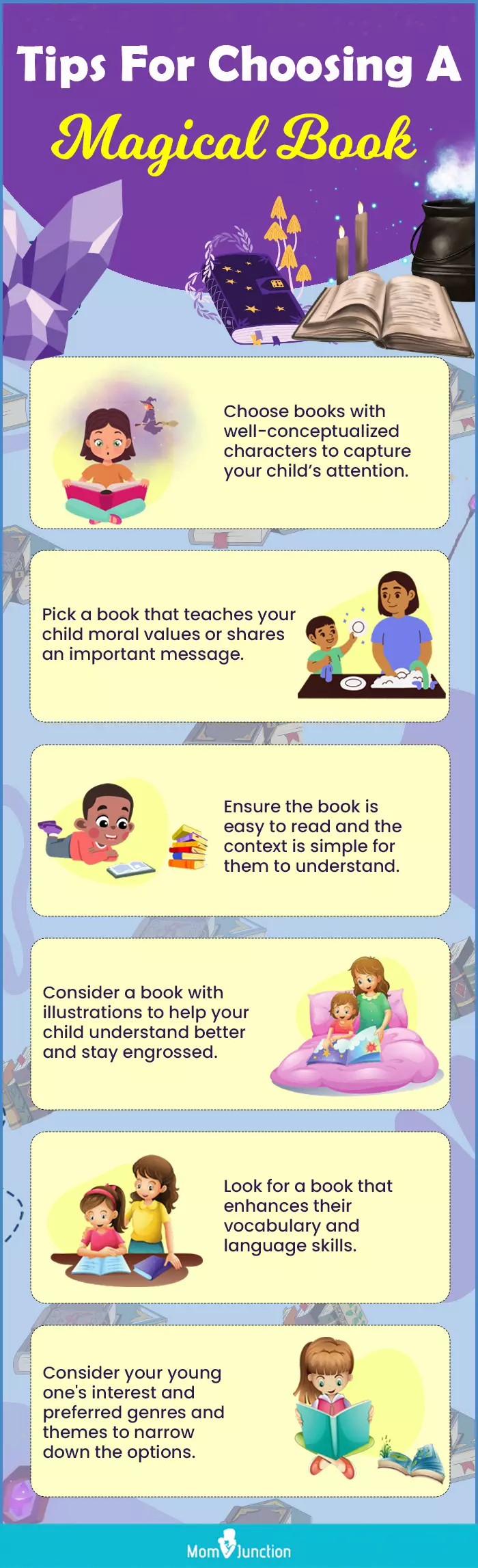 Tips For Choosing A Magical Book (infographic)