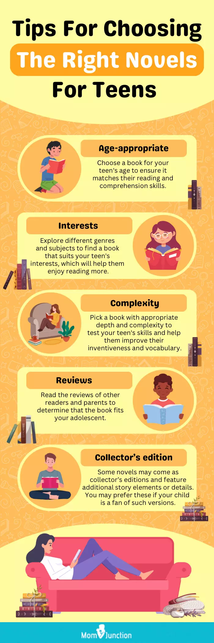 Tips For Choosing The Right Novels For Teens (infographic)