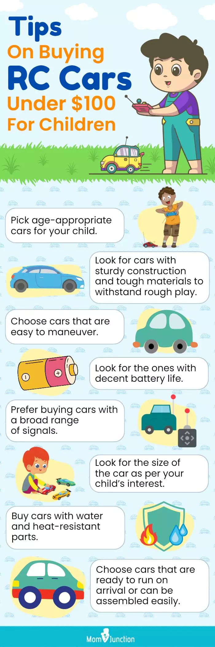 Tips On Buying RC Cars Under $100 For Children (infographic)