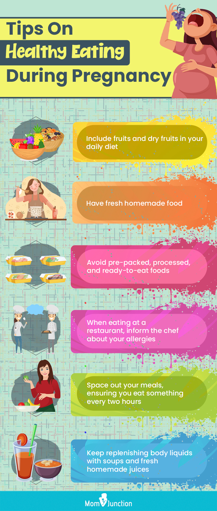 tips on healthy eating during pregnancy (infographic)