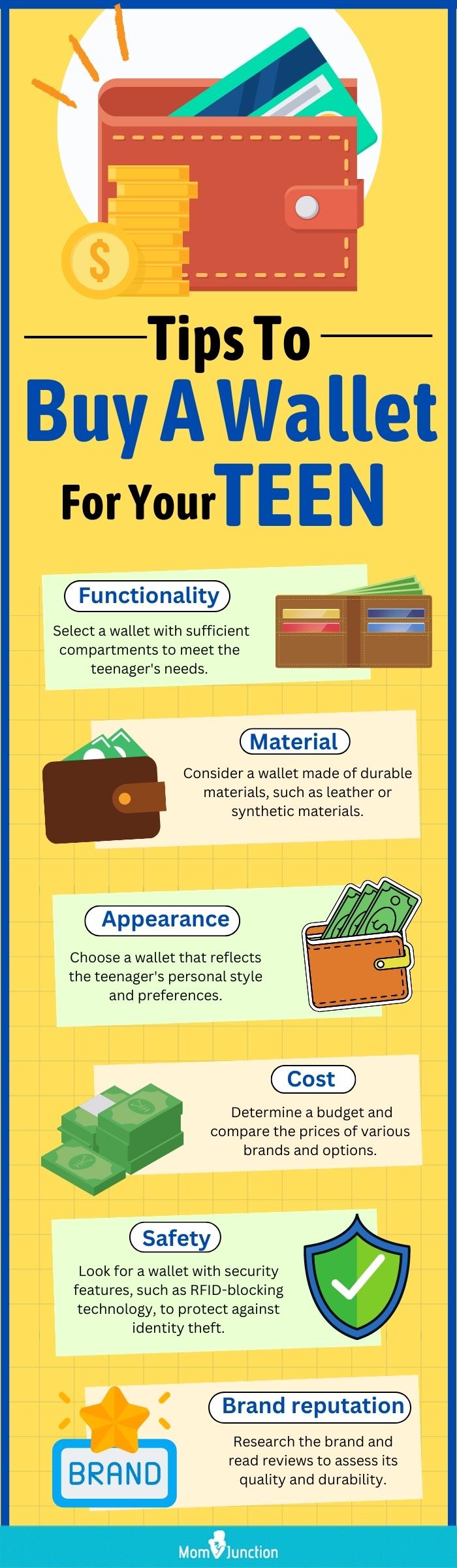 Tips To Buy A Wallet For Your Teen Row-27 content team (infographic)