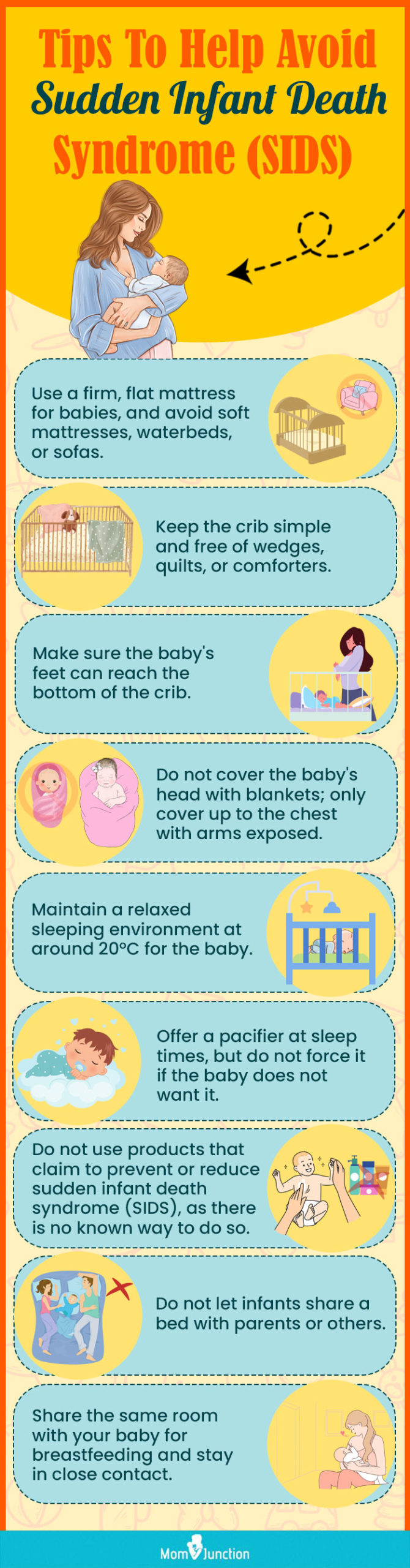 tips to help avoid sudden infant death syndrome [infographic]
