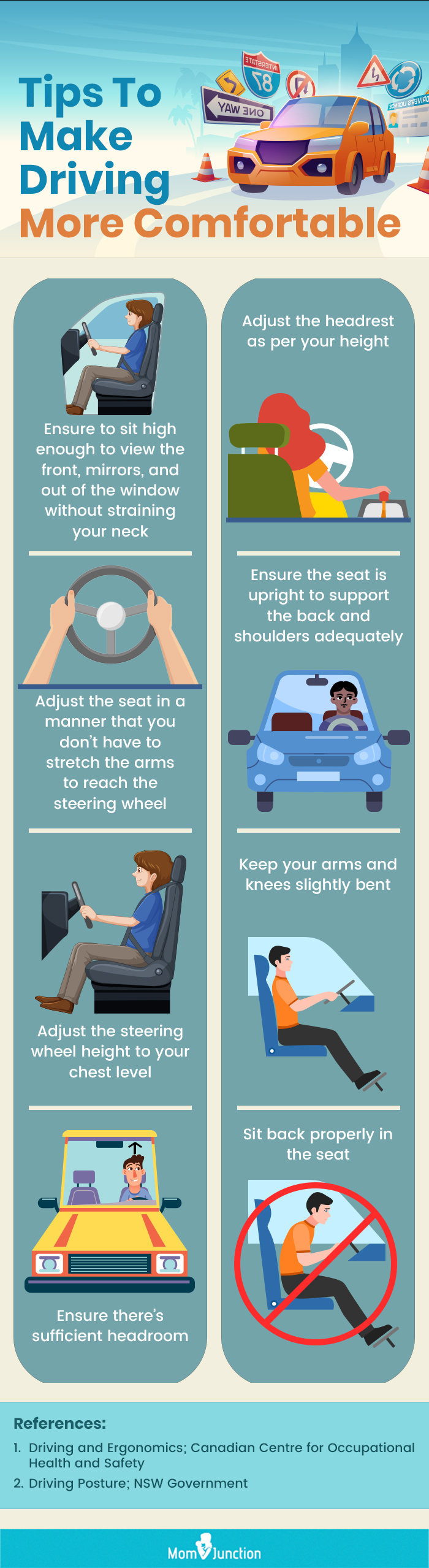 Tips To Make Driving More Comfortable (infographic)