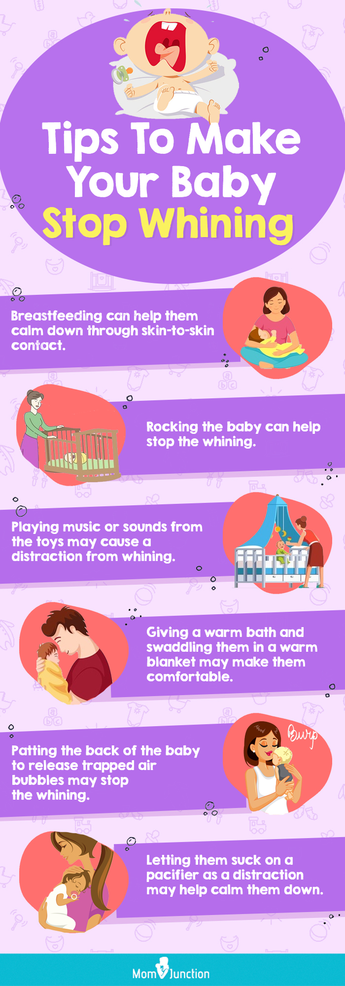 tips to make your baby stop whining (infographic)