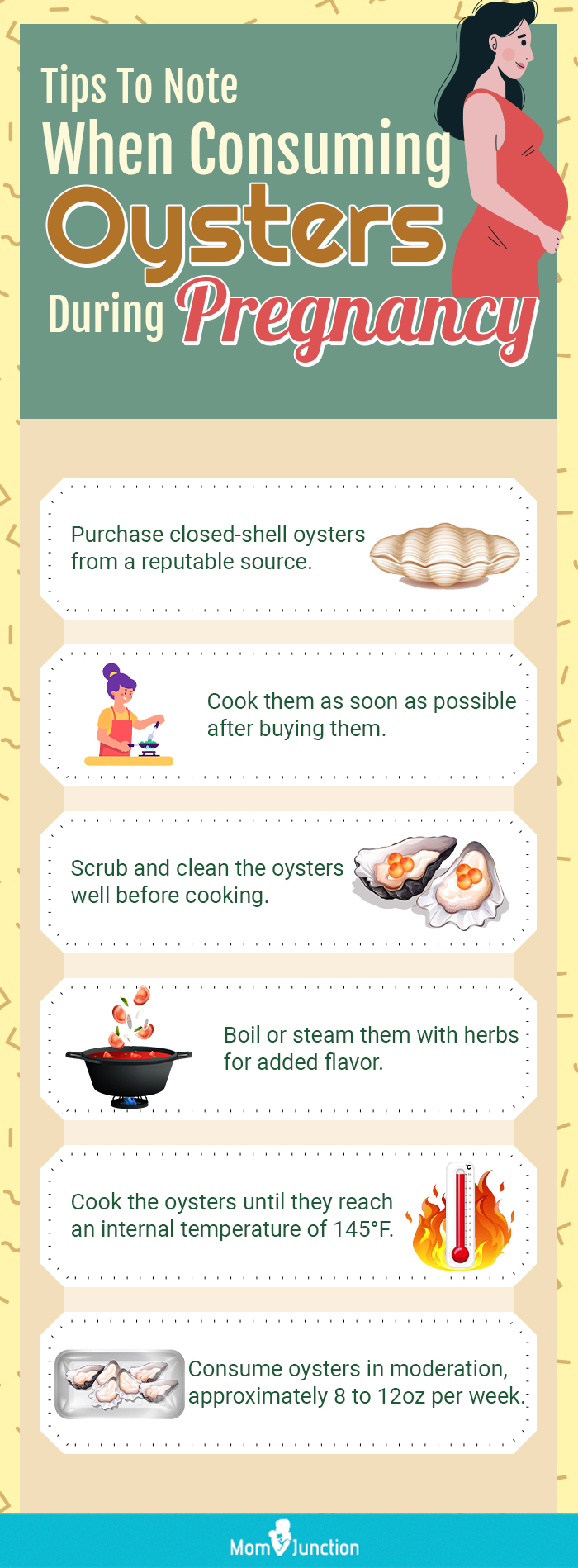 tips to note when consuming oysters during pregnancy (infographic)