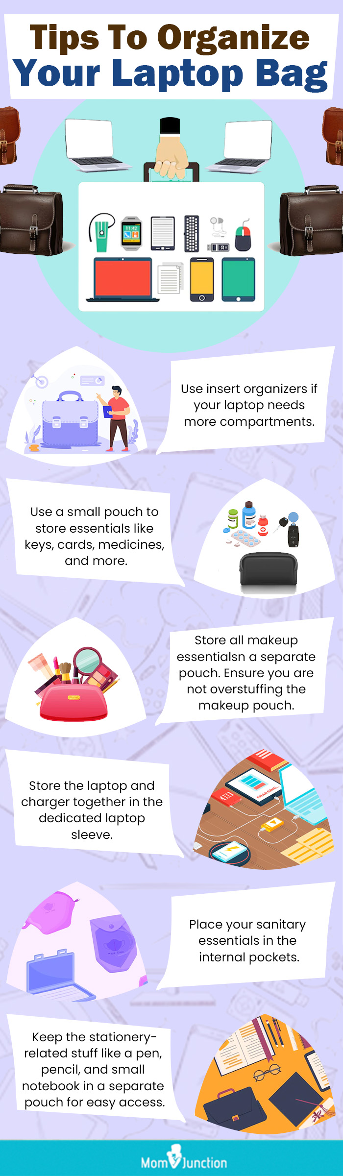 Tips To Organize Your Laptop Bag (infographic)