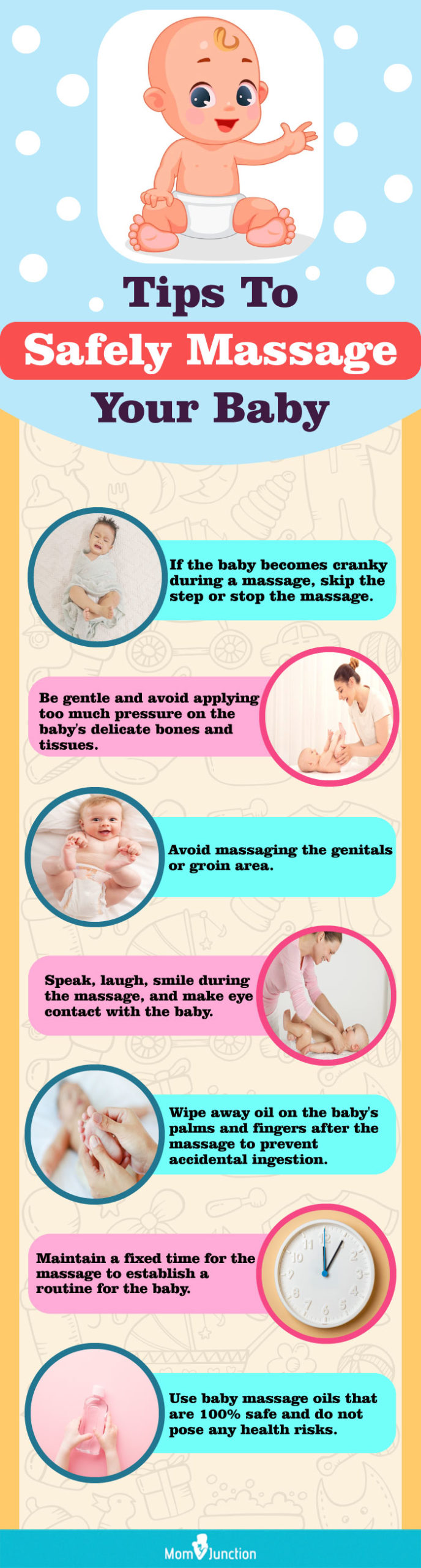 tips to safely massage your baby (infographic)