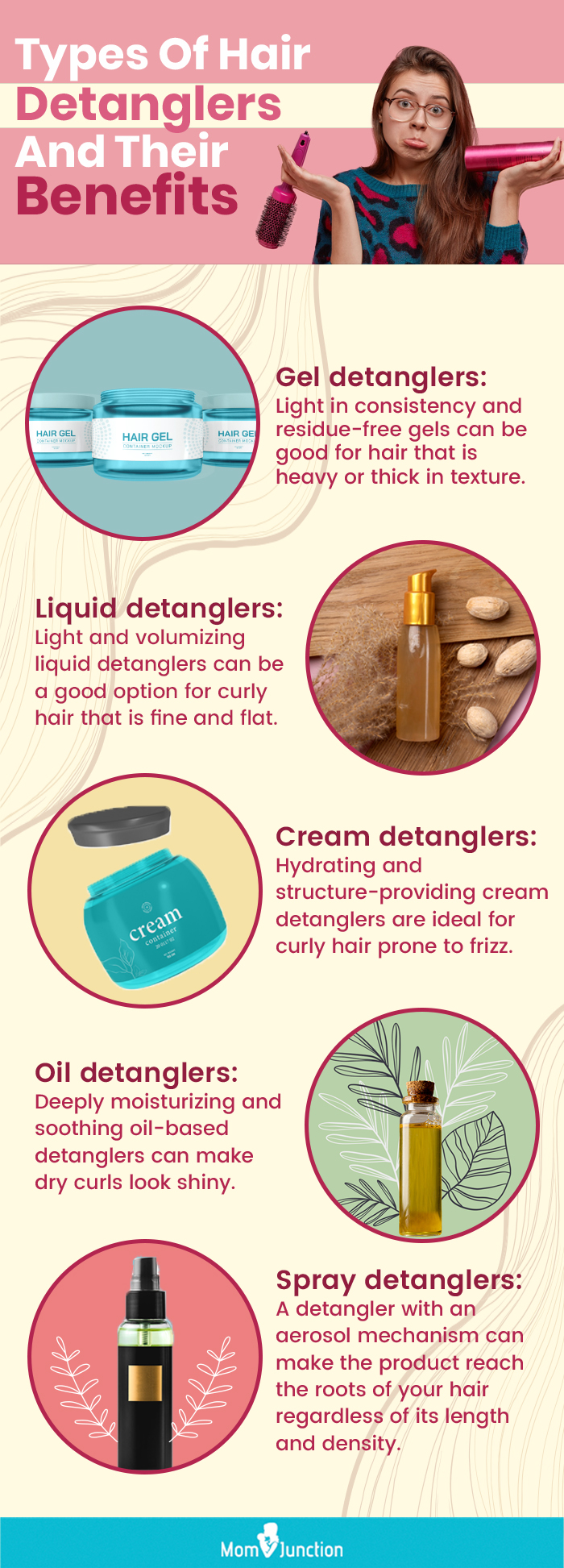 Types Of Hair Detanglers And Their Benefits (infographic)