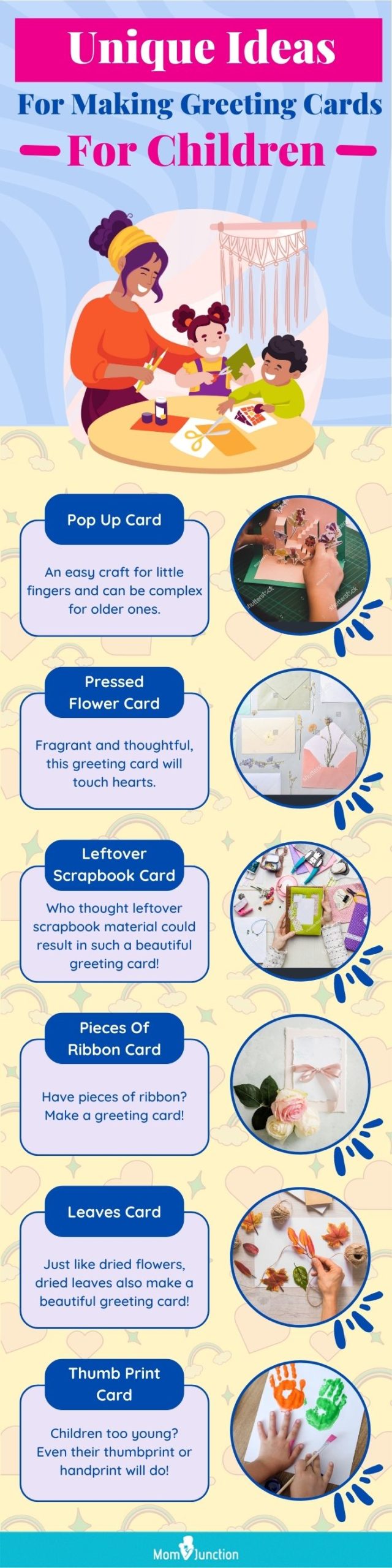 unique ideas for making greeting cards for children [infographic]