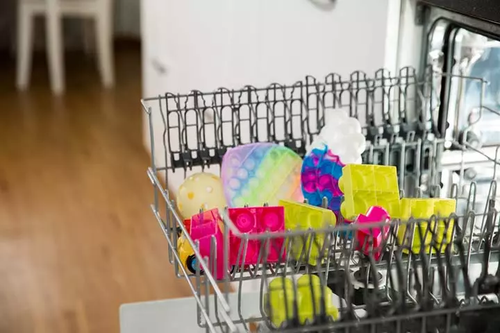 Use a mild soap to clean plastic toys