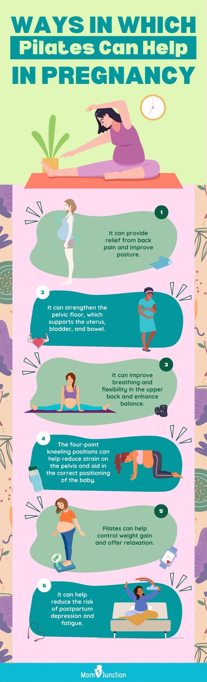 ways in which pilates can help in pregnancy (infographic)