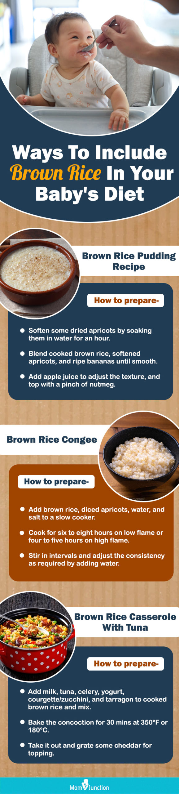 ways to include brown rice in your baby diet (infographic)