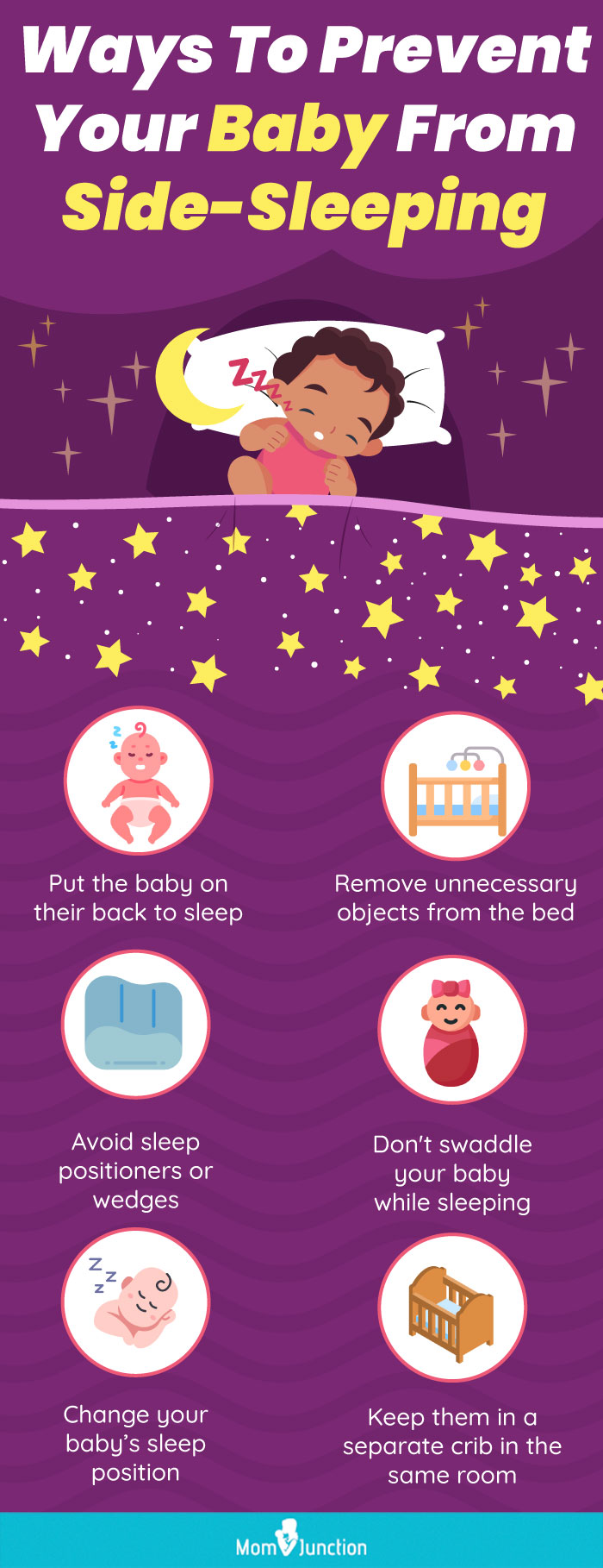 ways to prevent your baby from side sleeping (infographic)