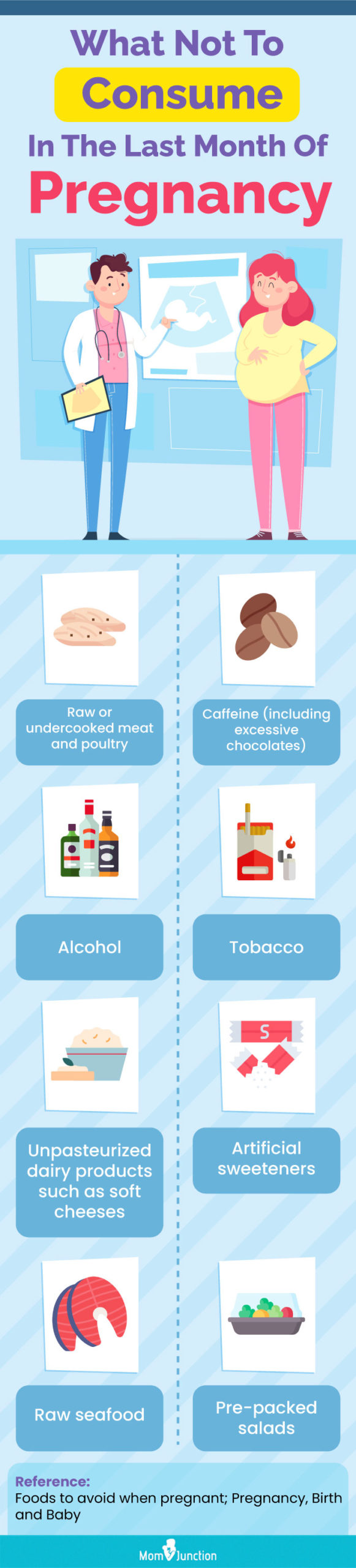 what not to consume in the last month of pregnancy (infographic)