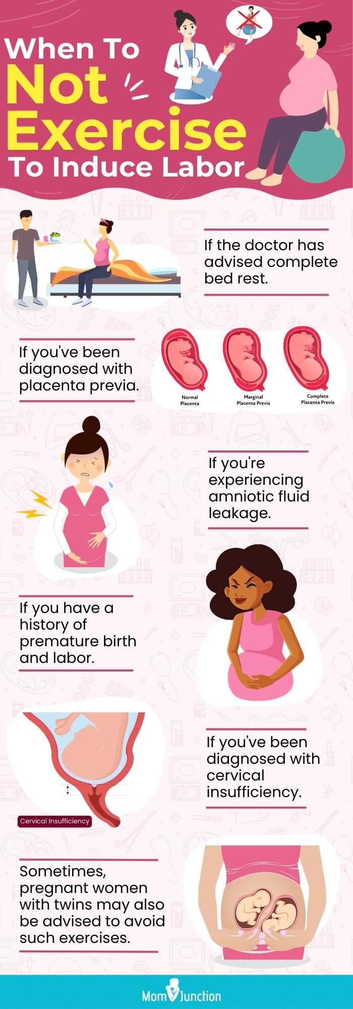 when to not exercise to induce labor (infographic)