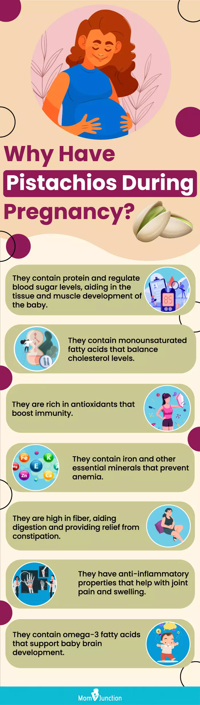 why have pistachios during pregnancy (infographic)