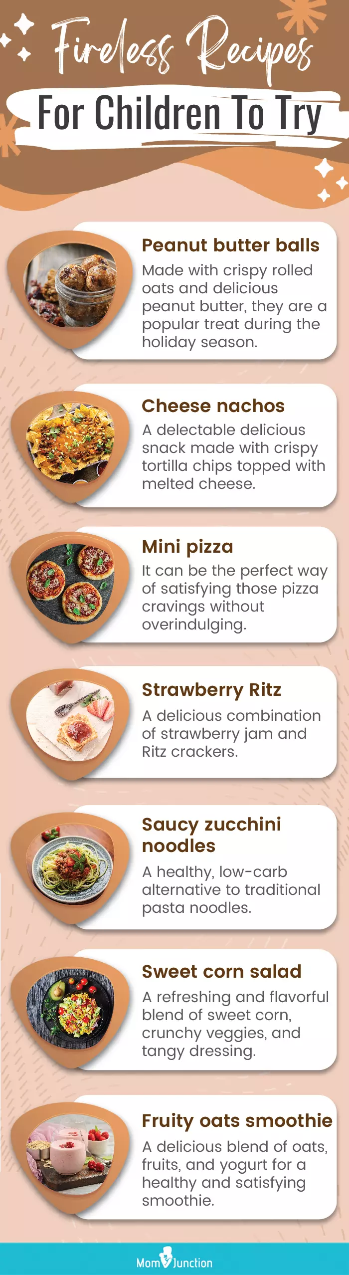 fireless recipes for children (infographic)