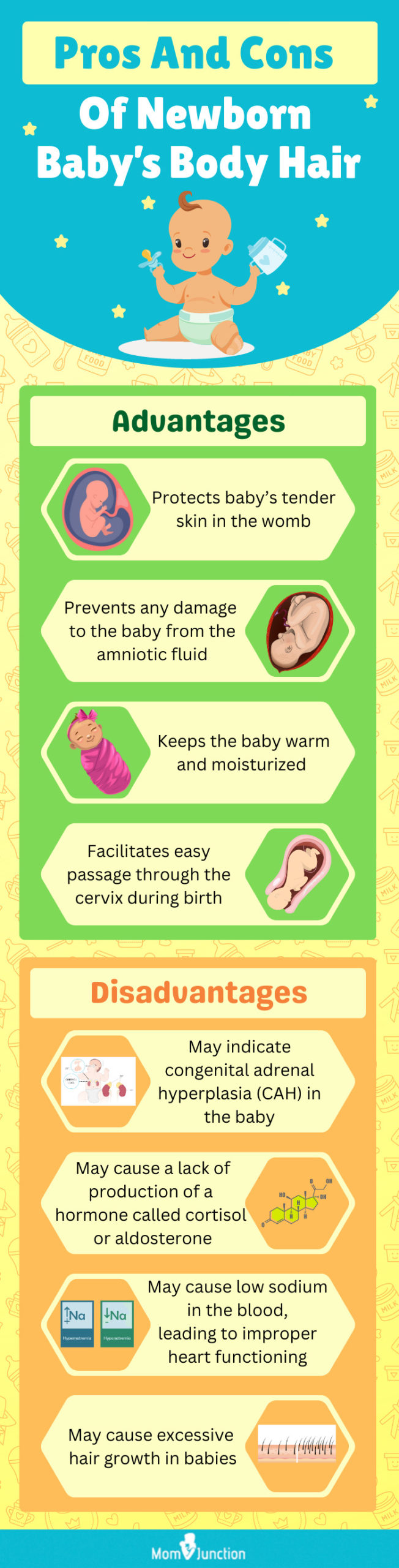 pros and cons of newborn baby's body hair [infographic]
