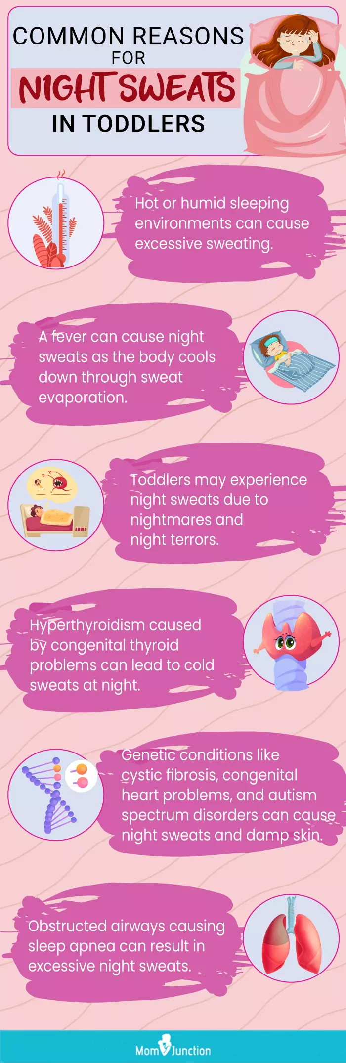 common reasons for night sweats in toddlers (infographic)
