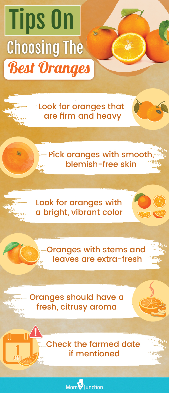 tips on choosing the best oranges (infographic)