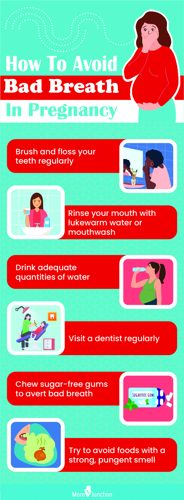 tips to ward off bad breath during pregnancy (infographic)
