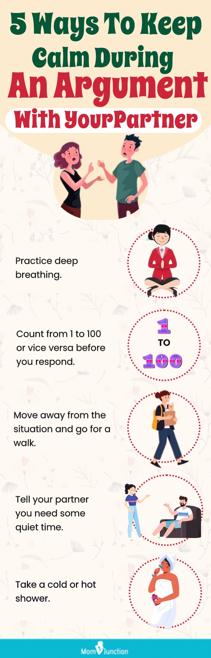 ways to keep calm when your partner is yelling at you (infographic)