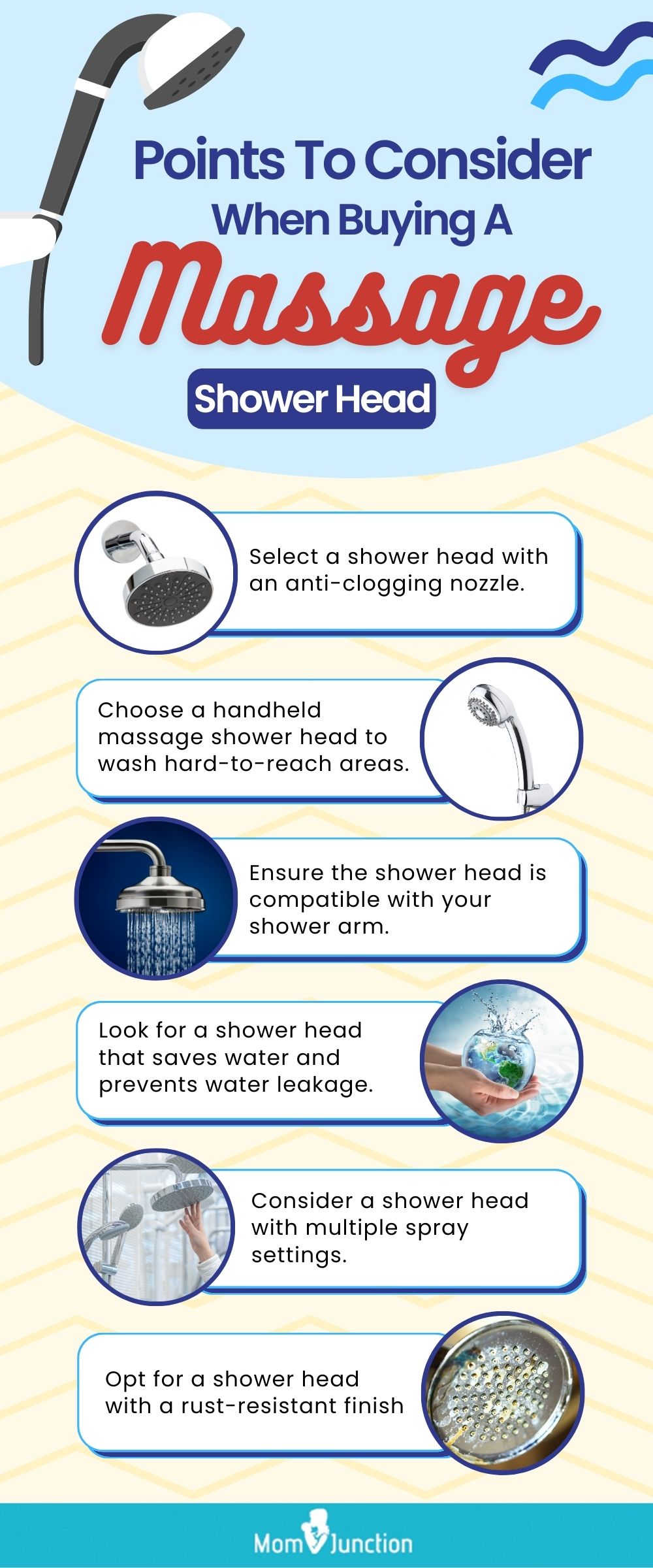 Points To Consider When Buying A Massage Shower Head (infographic)