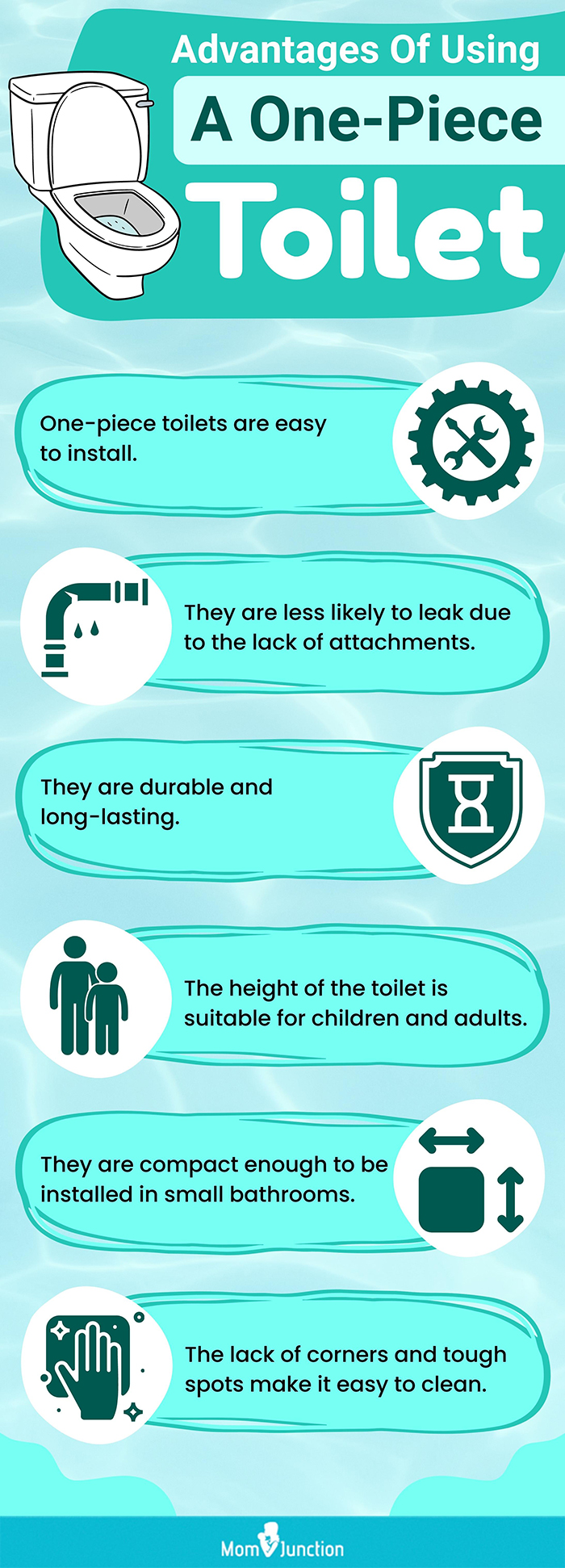 Advantages Of Using A One-Piece Toilet (Infographic)