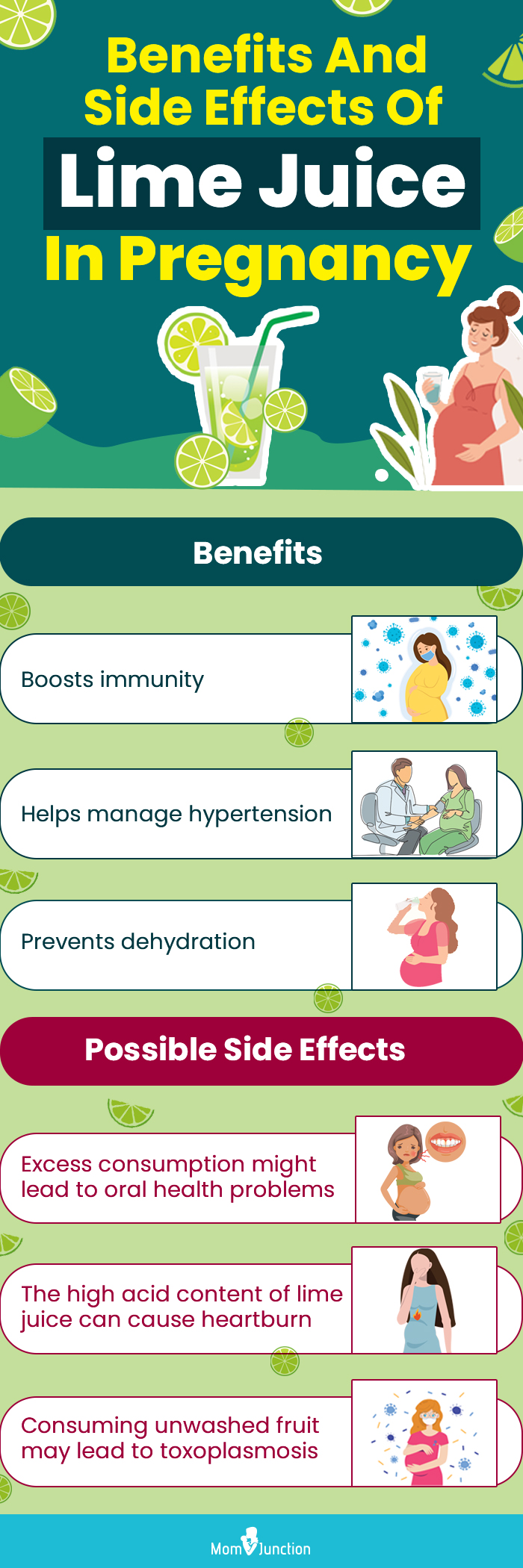 benefits and side effects of lime juice in pregnancy (infographic)