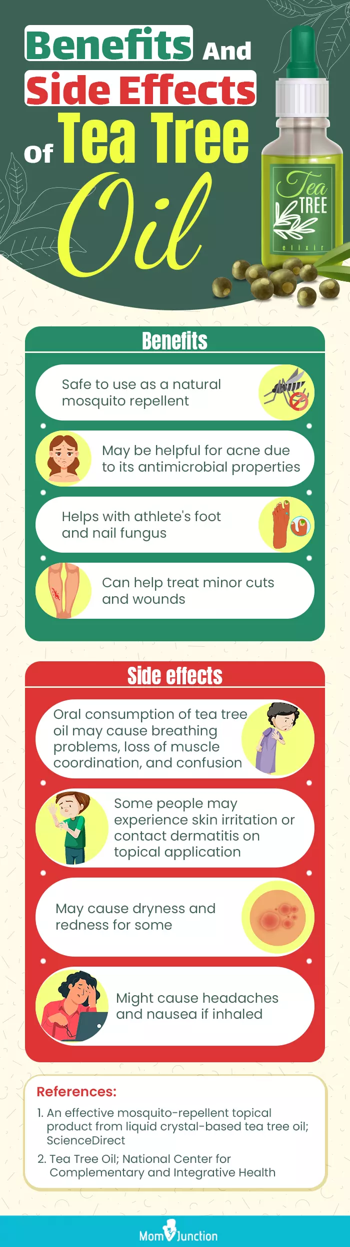 Benefits And Side Effects Of Tea Tree Oil (Infographic)