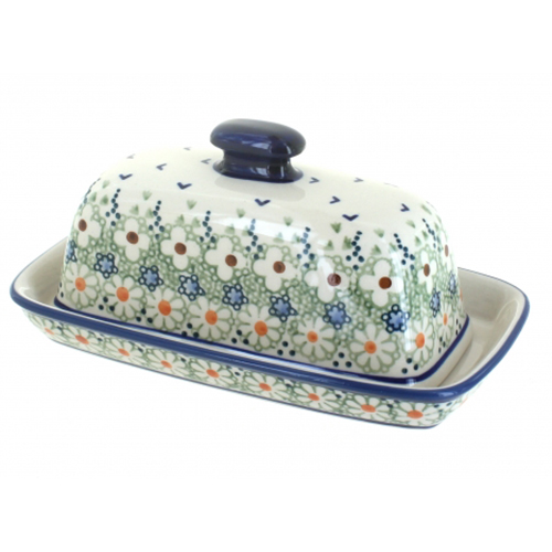 Kook Butter Keeper Dish, Ceramic Crock With Lid, For Soft Butter