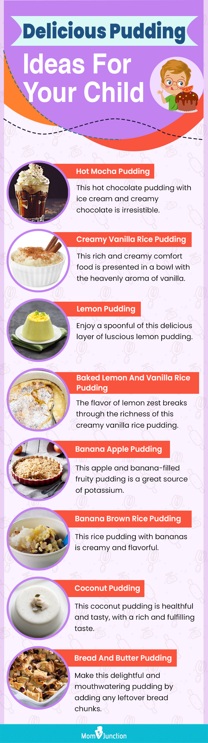 delicious pudding ideas for your child (infographic)