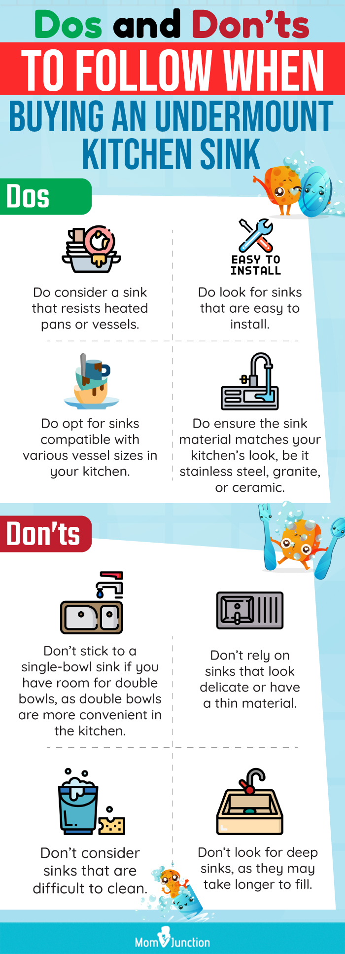 Dos And Don’ts To Follow When Buying An Undermount Kitchen Sink (infographic)